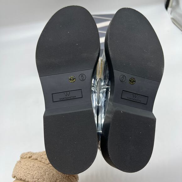 Worthington Ellen Womens Round Closed Toe Loafers Silver Size 6M - Picture 5 of 13